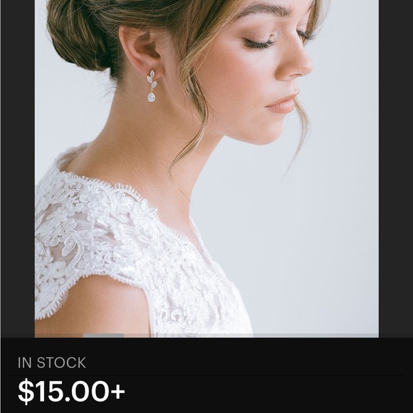 Bridal earrings and bracelet silver - Picture 4 of 4